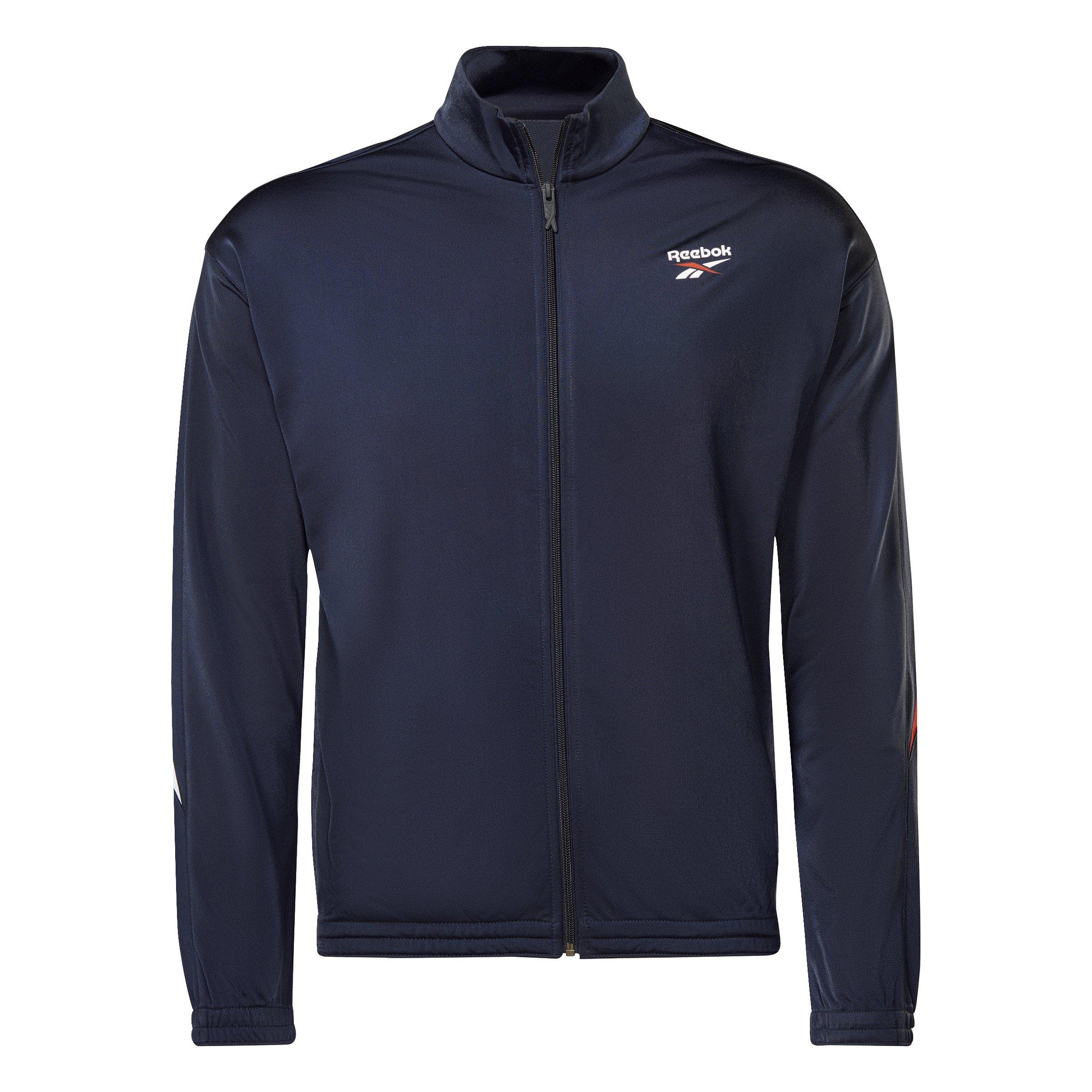 Reebok Men's ID Vector Track Jacket- Navy - NAVY/RED Thumbnail View 6
