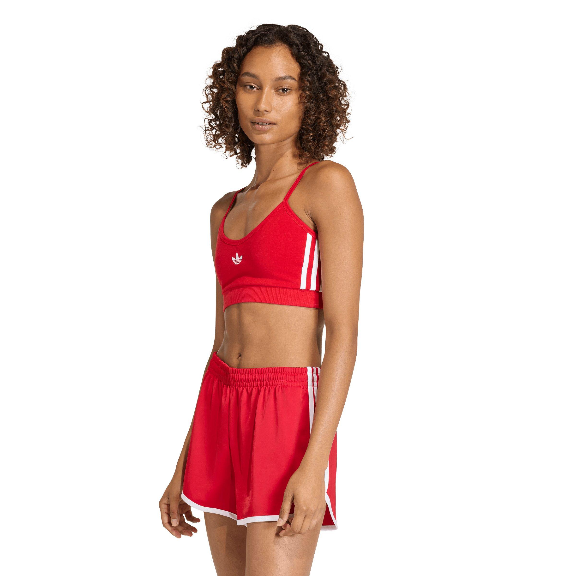 adidas Originals Women's 3-Stripes Bralette -Red/White - RED/WHITE Thumbnail View 1