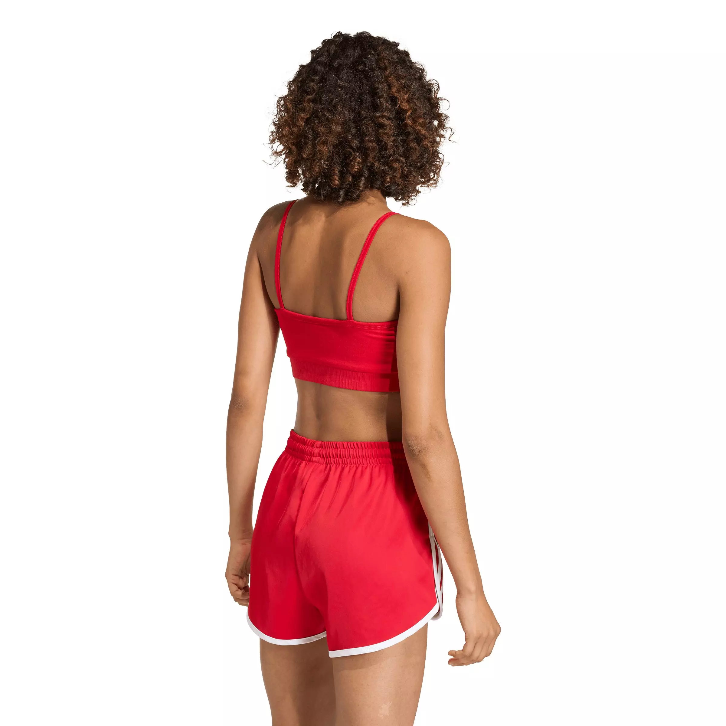 adidas Originals Women's 3-Stripes Bralette -Red/White - RED/WHITE