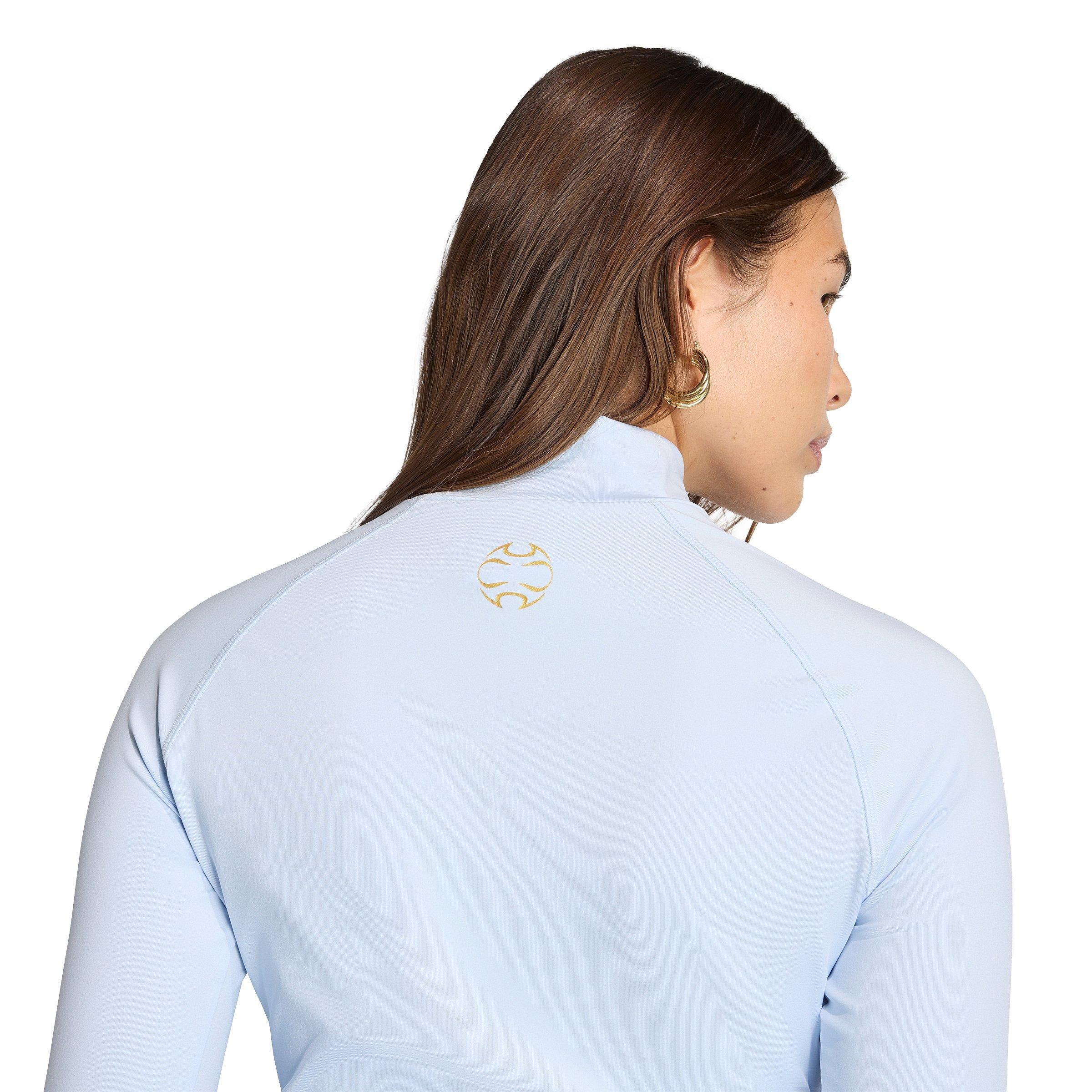 adidas Women's Teamgeist Long Sleeve Bodysuit -Lt Blue - LT BLUE Thumbnail View 4