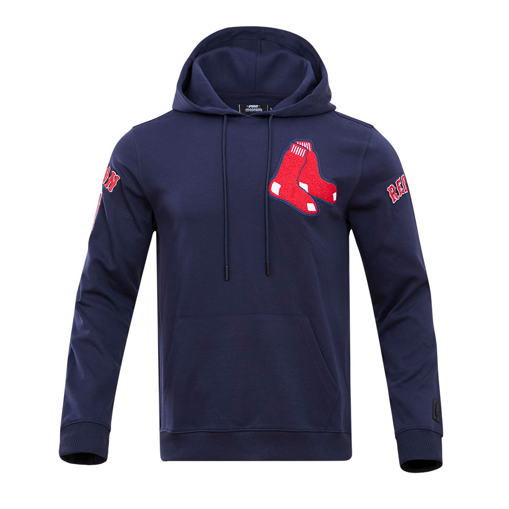 Pro Standard Men's Boston Red Sox Classic Chenille DK PO Hoodie -Navy - NAVY Thumbnail View 1