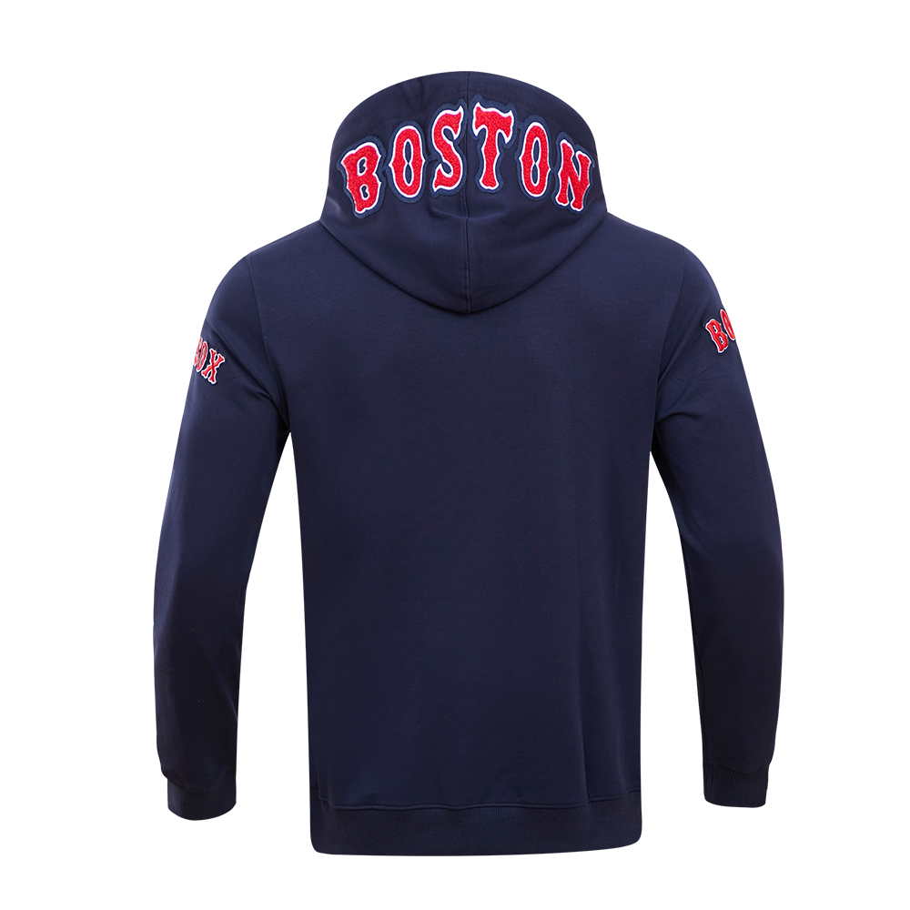 Pro Standard Men's Boston Red Sox Classic Chenille DK PO Hoodie -Navy - NAVY Thumbnail View 2