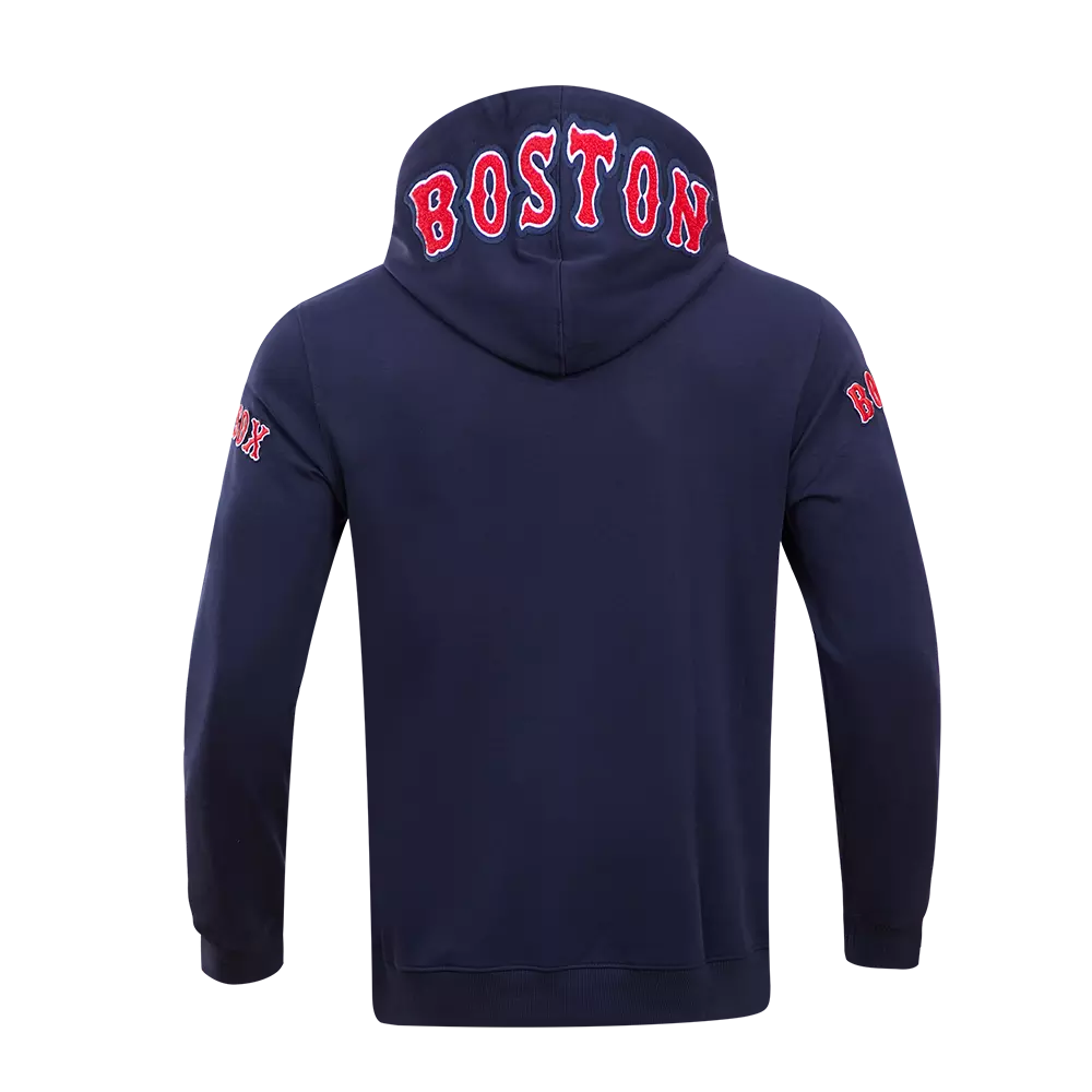 Pro Standard Men's Boston Red Sox Classic Chenille DK PO Hoodie -Navy - NAVY