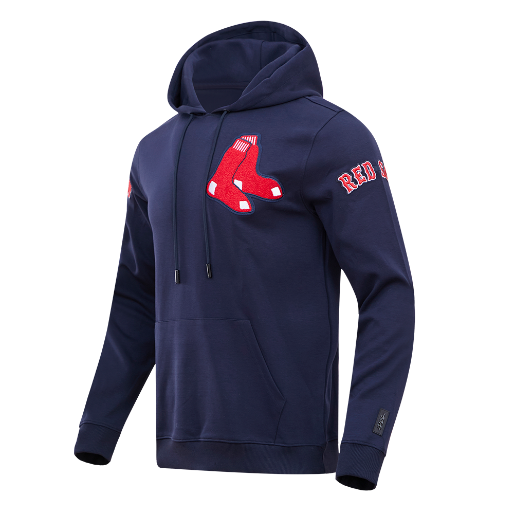 Pro Standard Men's Boston Red Sox Classic Chenille DK PO Hoodie -Navy - NAVY Thumbnail View 3