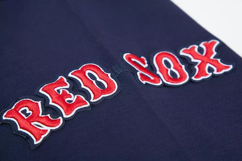 Pro Standard Men's Boston Red Sox Classic Chenille DK PO Hoodie -Navy - NAVY