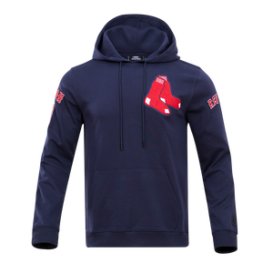 Pro Standard Men's Boston Red Sox Classic Chenille DK PO Hoodie -Navy