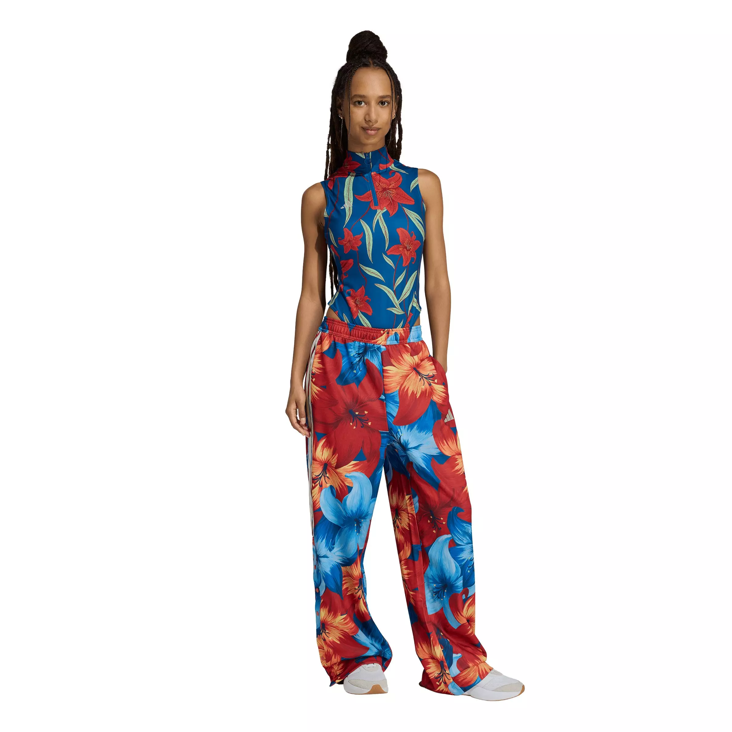 adidas Women's X Farm Rio Bodysuit - Blue/Red/Green - BLUE/RED/GREEN