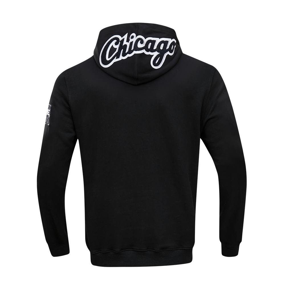 Pro Standard Men's Chicago White Sox Classic Chenille DK PO Hoodie -Black - BLACK Thumbnail View 2