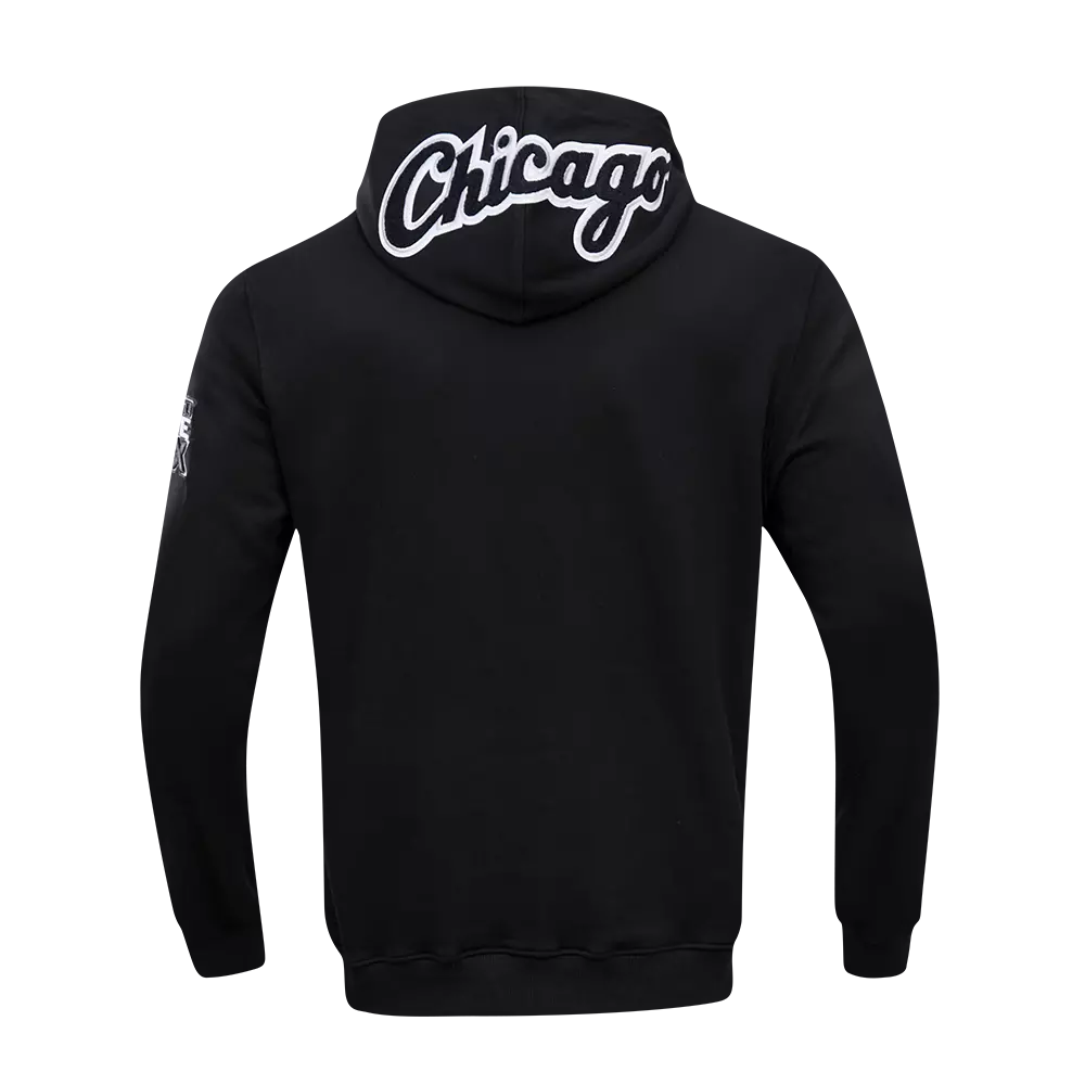 Pro Standard Men's Chicago White Sox Classic Chenille DK PO Hoodie -Black - BLACK