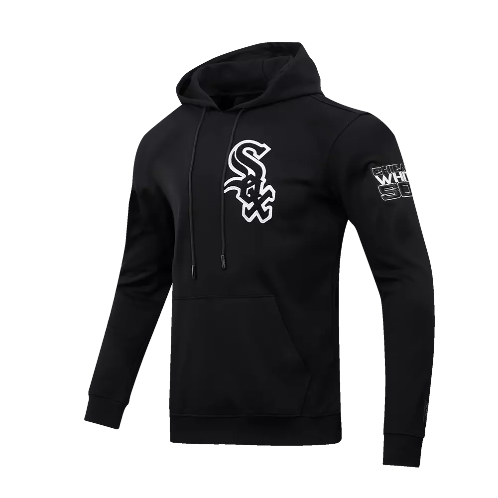Pro Standard Men's Chicago White Sox Classic Chenille DK PO Hoodie - Black - BLACK