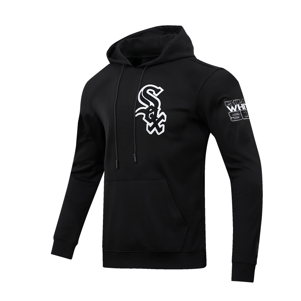 Pro Standard Men's Chicago White Sox Classic Chenille DK PO Hoodie -Black - BLACK Thumbnail View 3