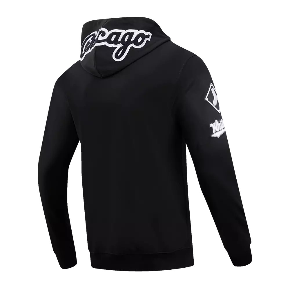 Pro Standard Men's Chicago White Sox Classic Chenille DK PO Hoodie -Black - BLACK