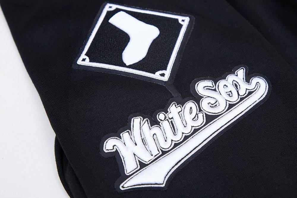 Pro Standard Men's Chicago White Sox Classic Chenille DK PO Hoodie - Black - BLACK Thumbnail View 6