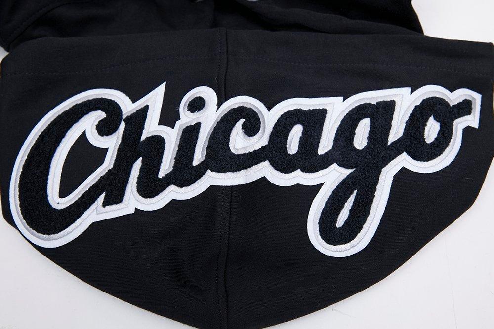 Pro Standard Men's Chicago White Sox Classic Chenille DK PO Hoodie - Black - BLACK Thumbnail View 8