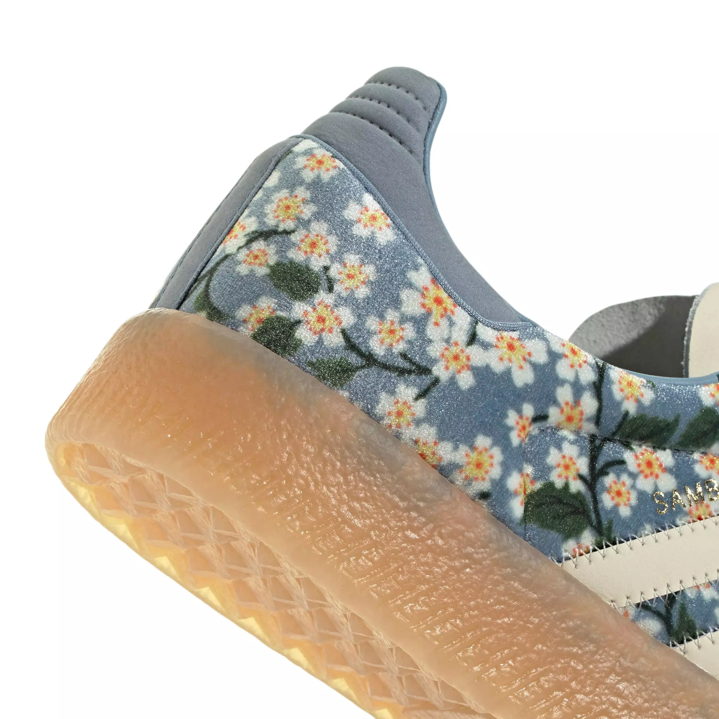 adidas Originals Sambae X Liberty London "Cream White/Tactile Blue/Gold Metallic" Women's Shoe - WHITE/BLUE/GOLD