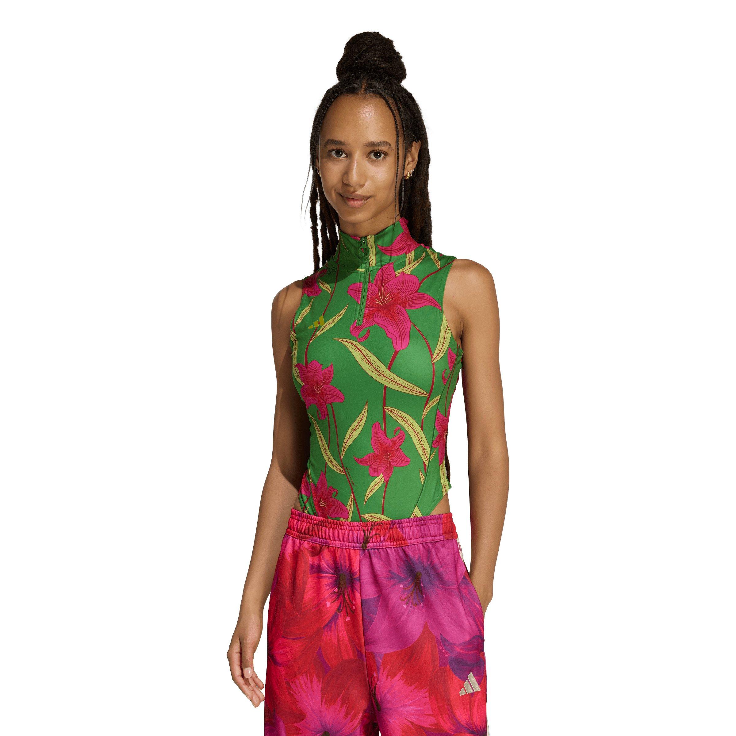 adidas Women's X Farm Rio Bodysuit - Lime/Magenta/Green - LIME/MAGENTA/GREEN Thumbnail View 1