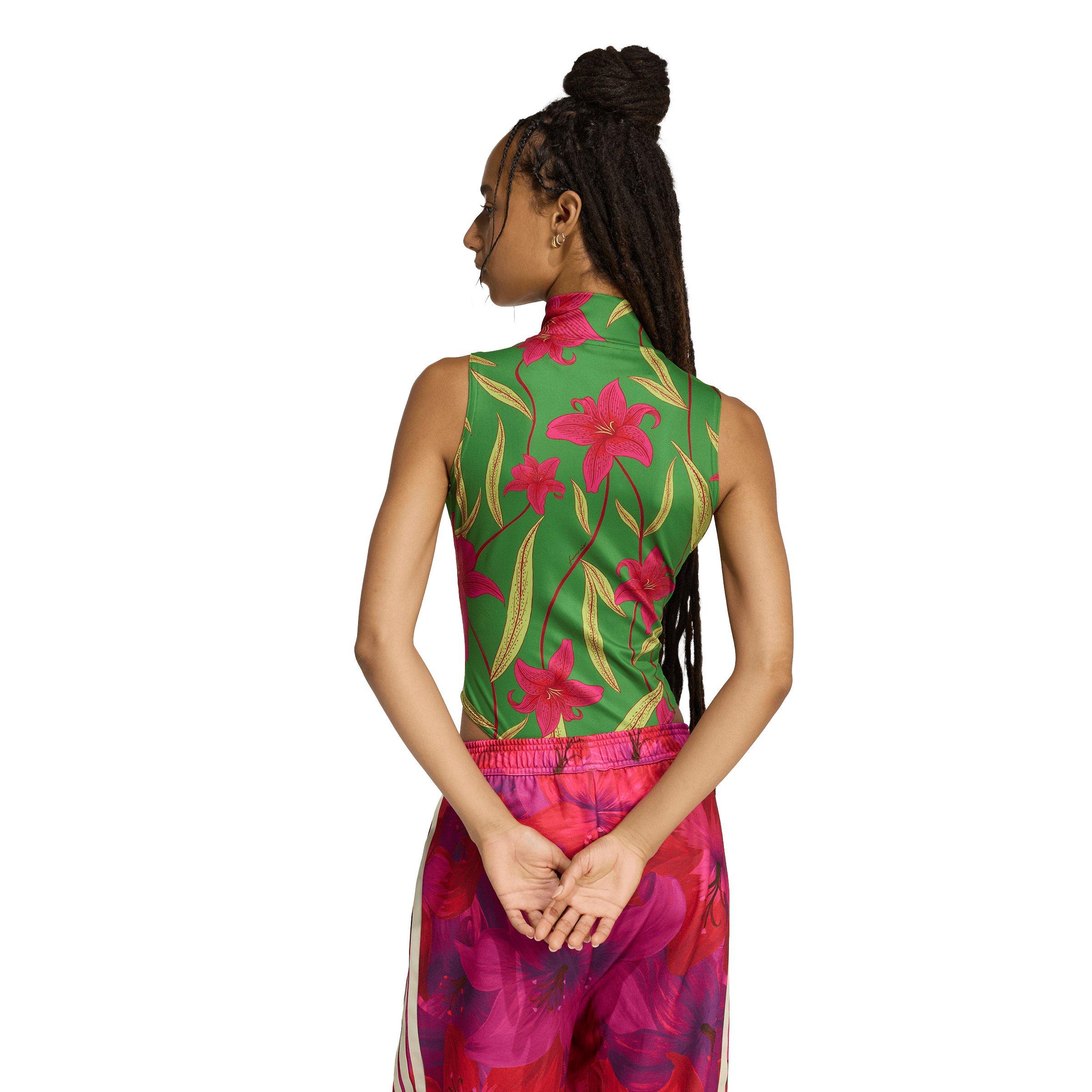 adidas Women's X Farm Rio Bodysuit -Lime/Magenta/Green - LIME/MAGENTA/GREEN Thumbnail View 2