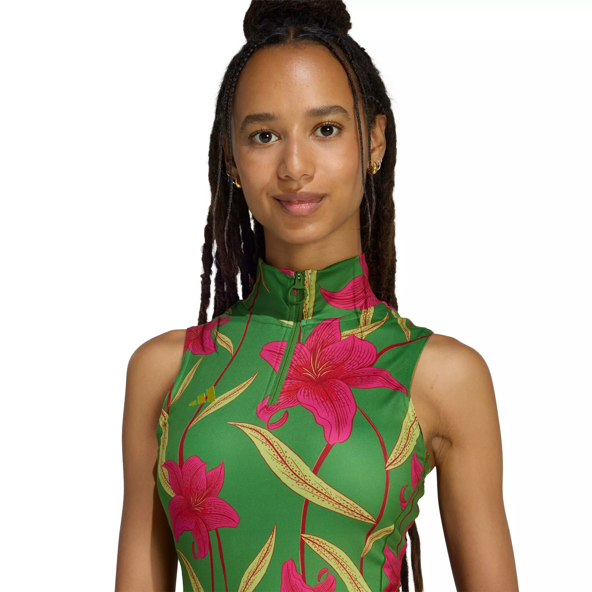 adidas Women's X Farm Rio Bodysuit - Lime/Magenta/Green - LIME/MAGENTA/GREEN