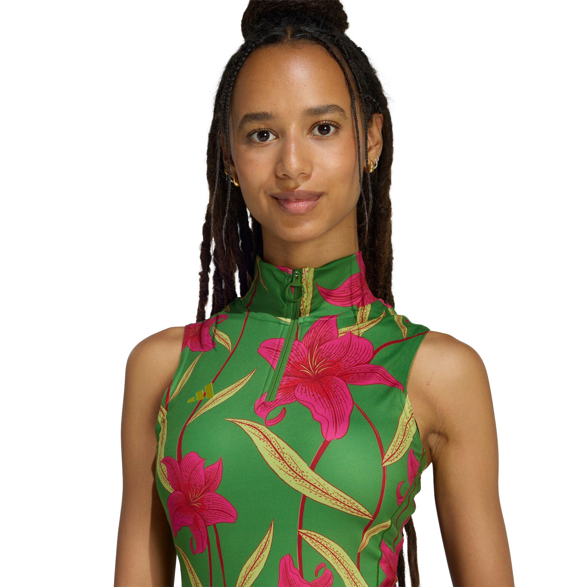 adidas Women's X Farm Rio Bodysuit -Lime/Magenta/Green - LIME/MAGENTA/GREEN Thumbnail View 4