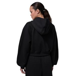 Jordan Women's Brooklyn Cropped Full-Zip Hooded Jacket - Black - BLACK