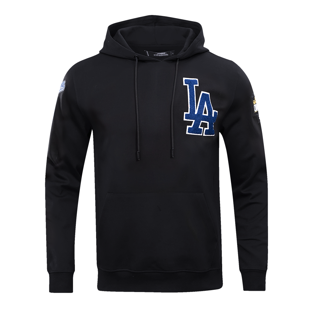 Pro Standard Men's Los Angeles Dodgers Classic Chenille DK PO Hoodie -Black - BLACK Thumbnail View 1