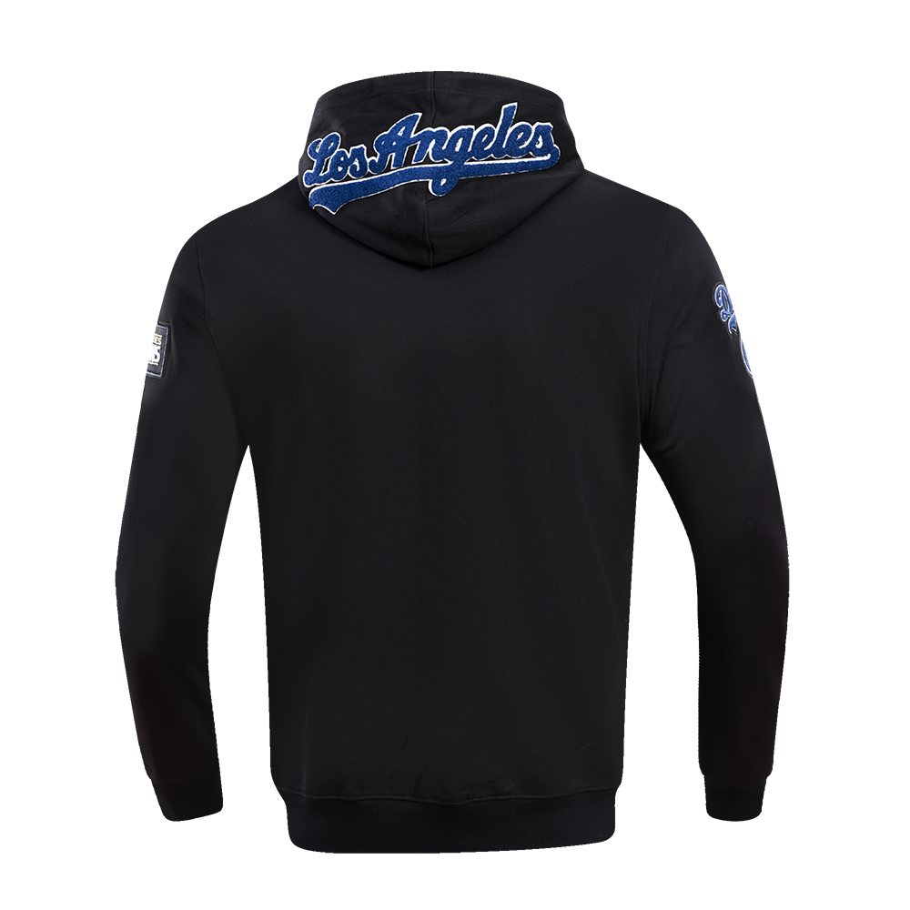 Pro Standard Men's Los Angeles Dodgers Classic Chenille DK PO Hoodie -Black - BLACK Thumbnail View 2