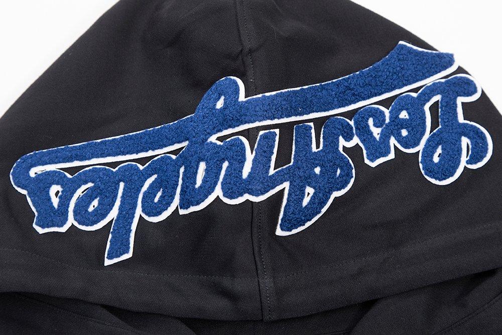 Pro Standard Men's Los Angeles Dodgers Classic Chenille DK PO Hoodie -Black - BLACK Thumbnail View 5