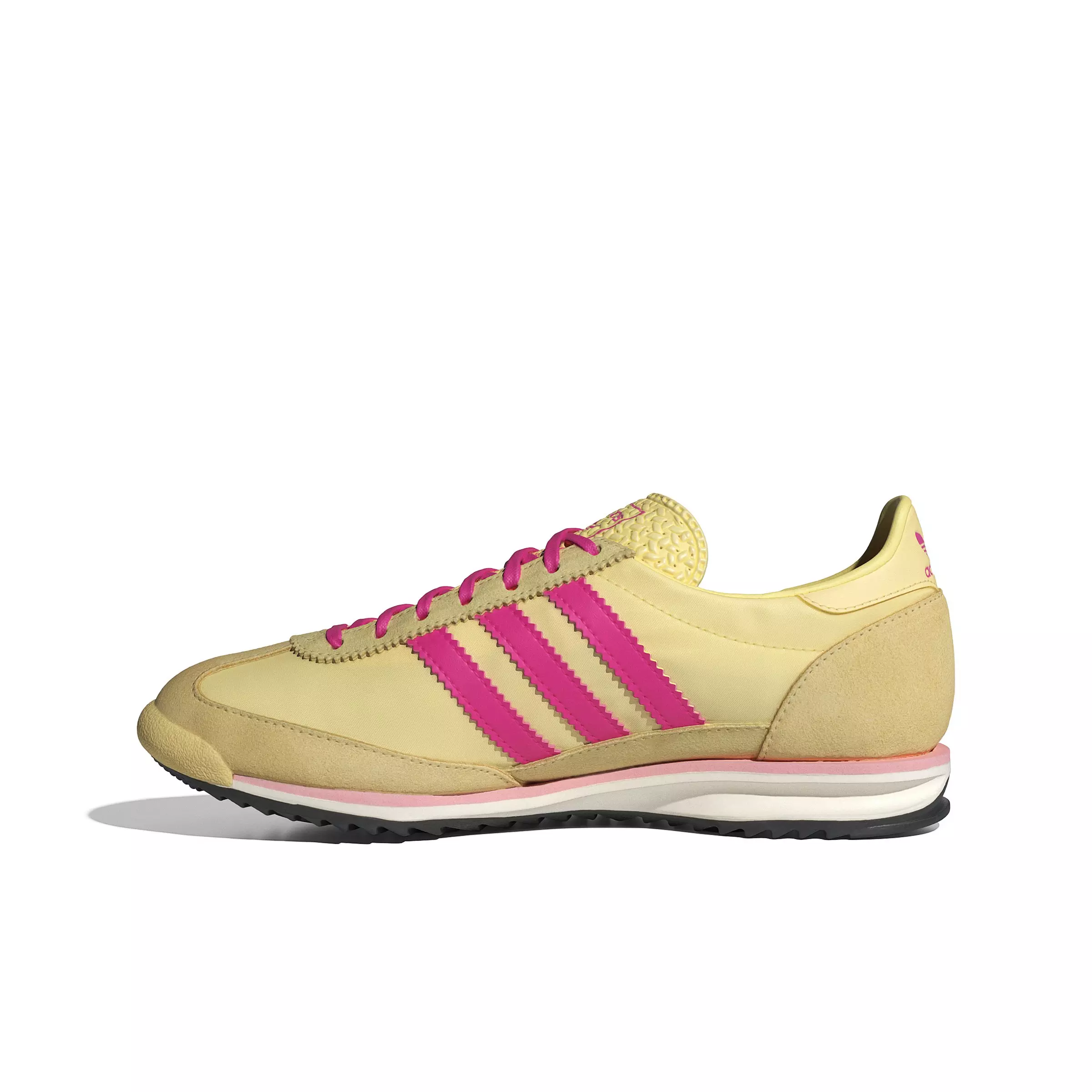 adidas Originals SL 72 OG "Almost Yellow/Core Black/Shock Pink" Women's Shoe - YELLOW/BLACK/PINK