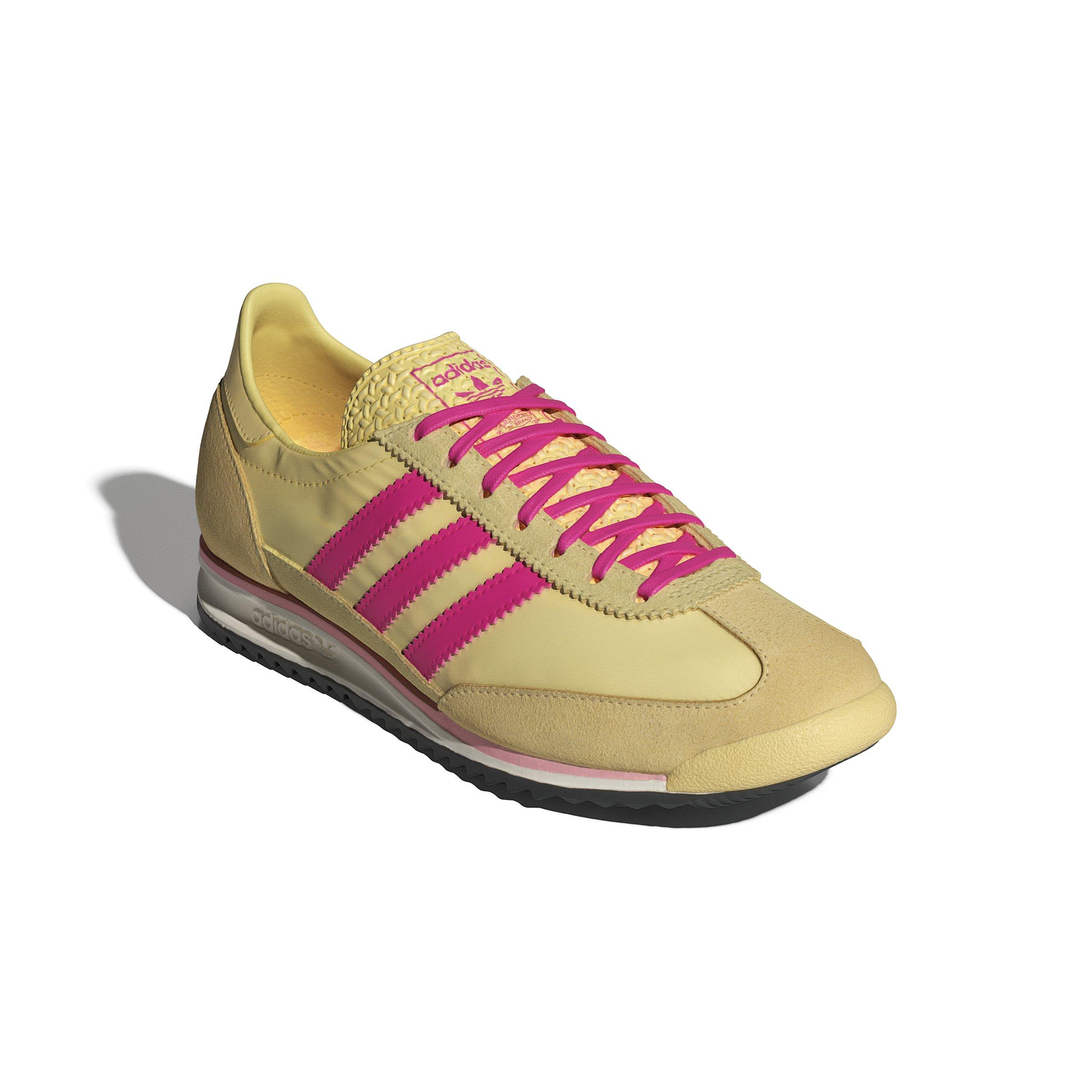 adidas Originals SL 72 OG "Almost Yellow/Core Black/Shock Pink" Women's Shoe - YELLOW/BLACK/PINK Thumbnail View 3