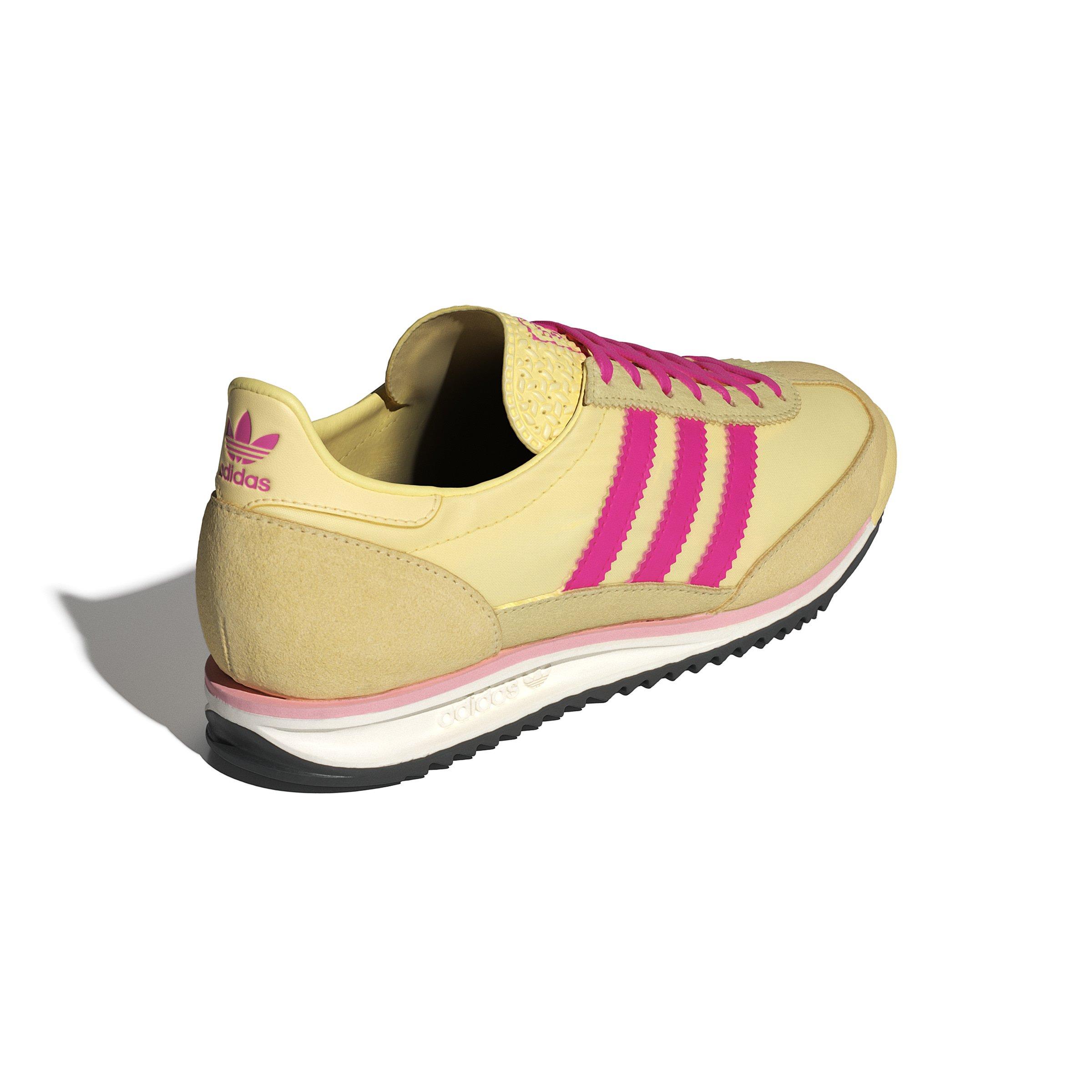 adidas Originals SL 72 OG "Almost Yellow/Core Black/Shock Pink" Women's Shoe - YELLOW/BLACK/PINK Thumbnail View 4