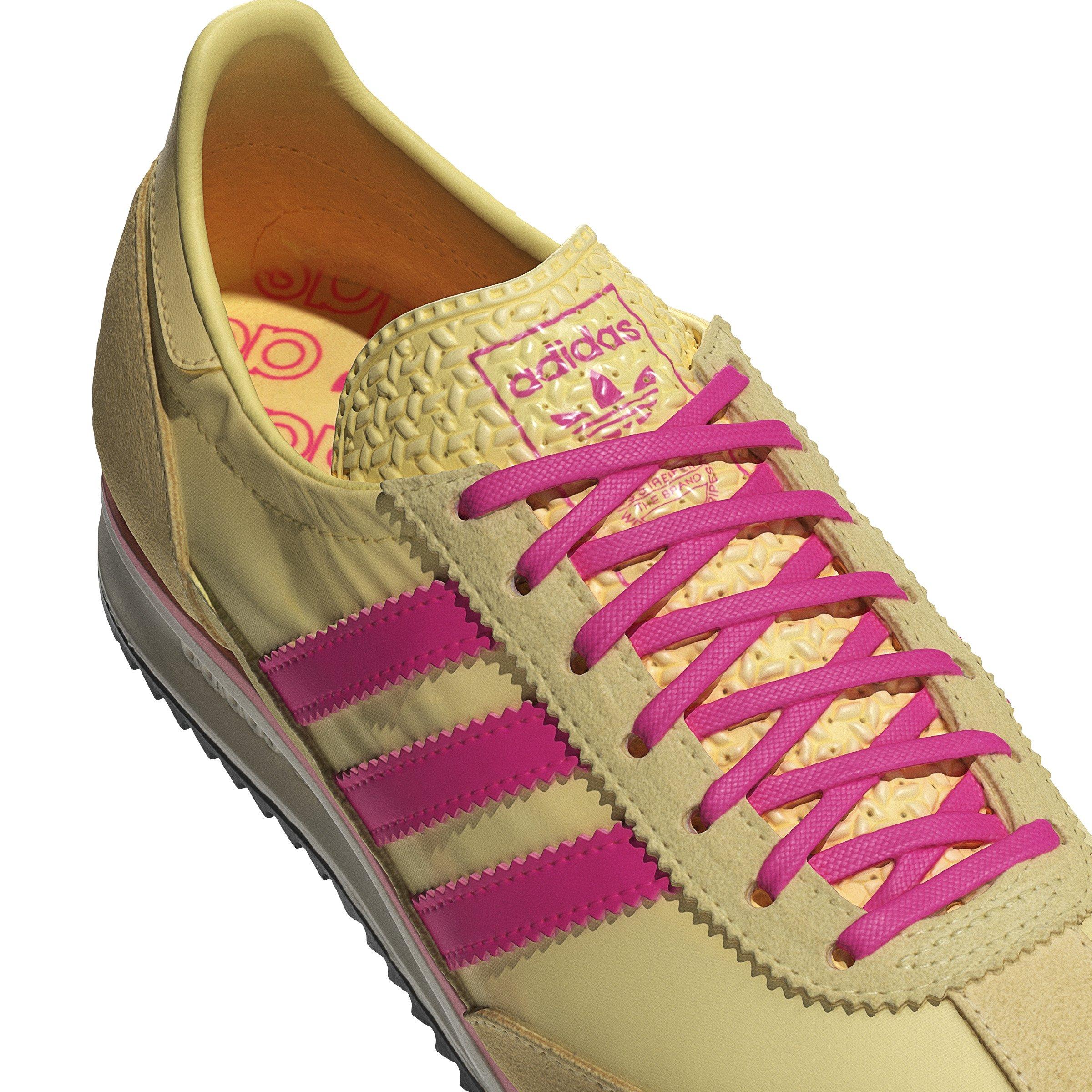 adidas Originals SL 72 OG "Almost Yellow/Core Black/Shock Pink" Women's Shoe - YELLOW/BLACK/PINK Thumbnail View 7