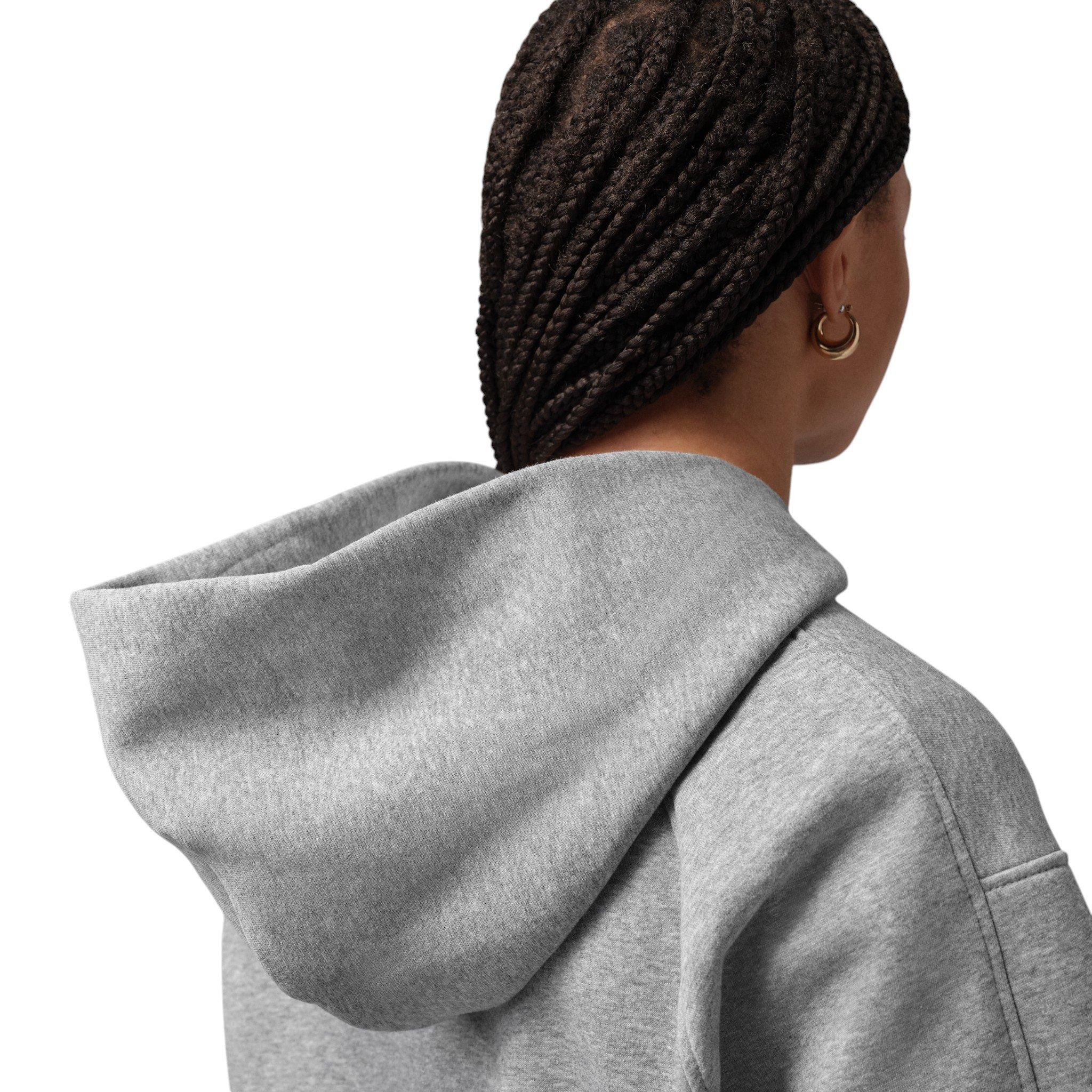 Jordan Women's Brooklyn Cropped Full-Zip Hooded Jacket - Grey - GREY