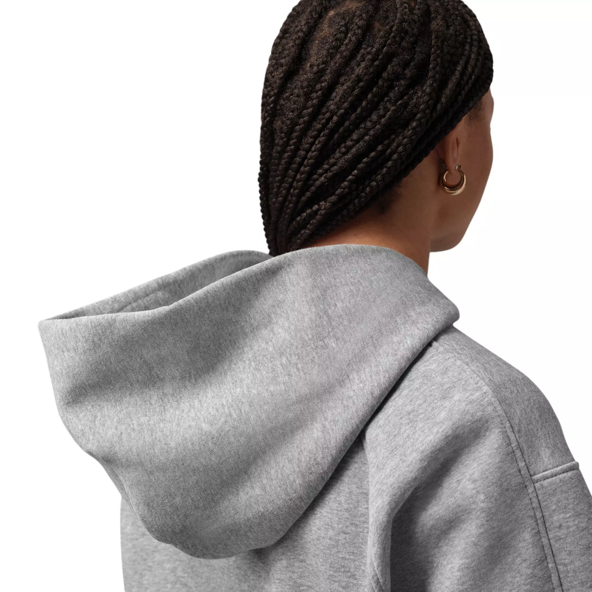Jordan Women's Brooklyn Cropped Full-Zip Hooded Jacket - Grey - GREY
