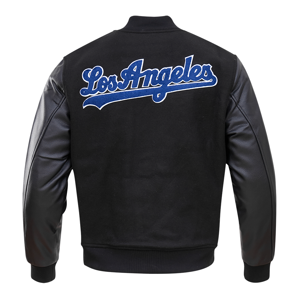 Pro Standard Men's Los Angeles Dodgers Classic Wool Varsity Jacket -Black - BLACK Thumbnail View 2