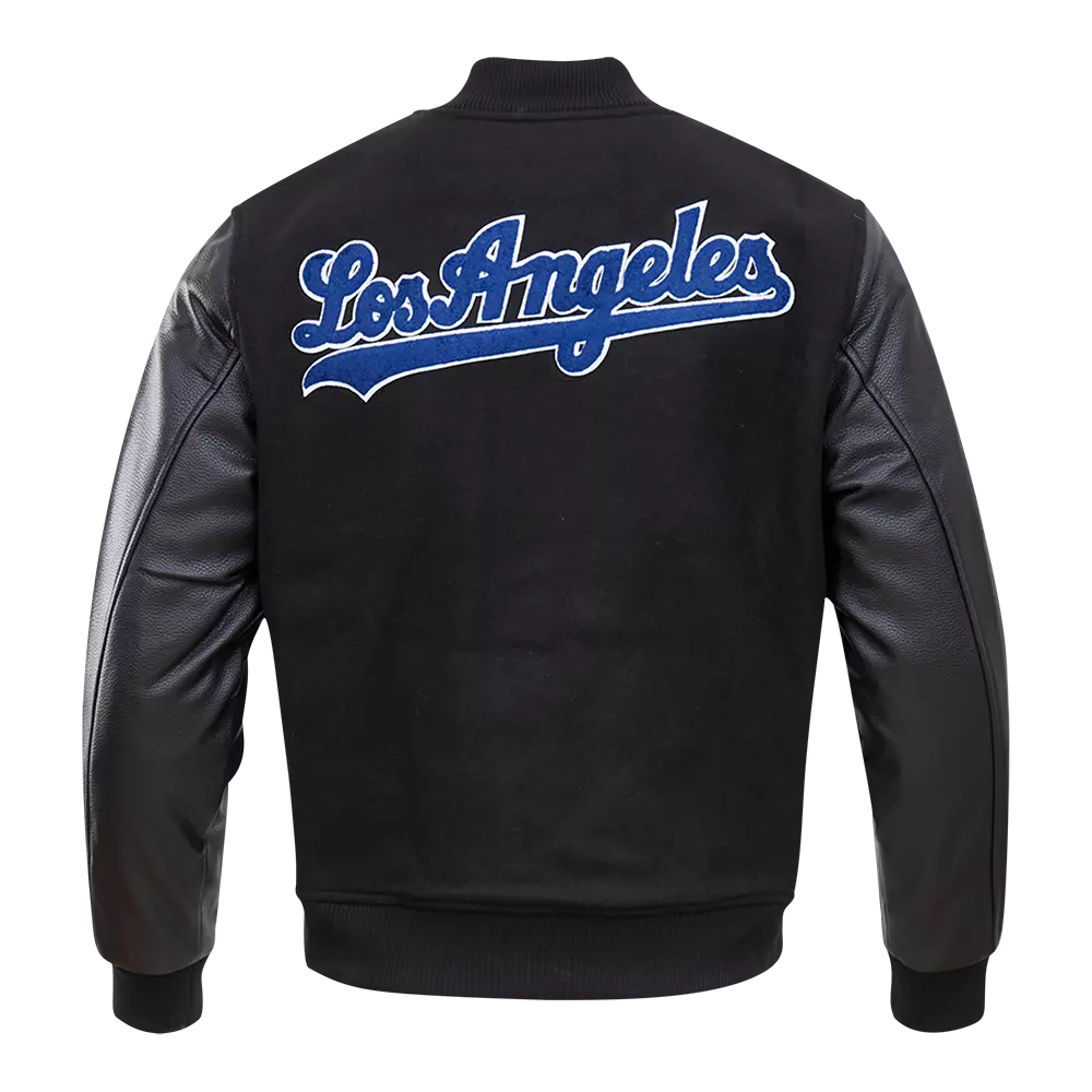 Pro Standard Men's Los Angeles Dodgers Classic Wool Varsity Jacket -Black - BLACK