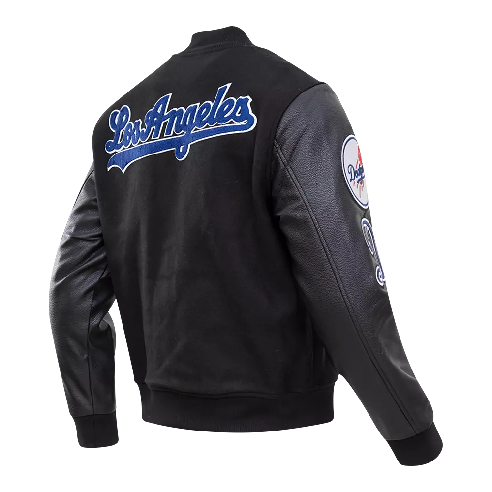 Pro Standard Men's Los Angeles Dodgers Classic Wool Varsity Jacket -Black - BLACK