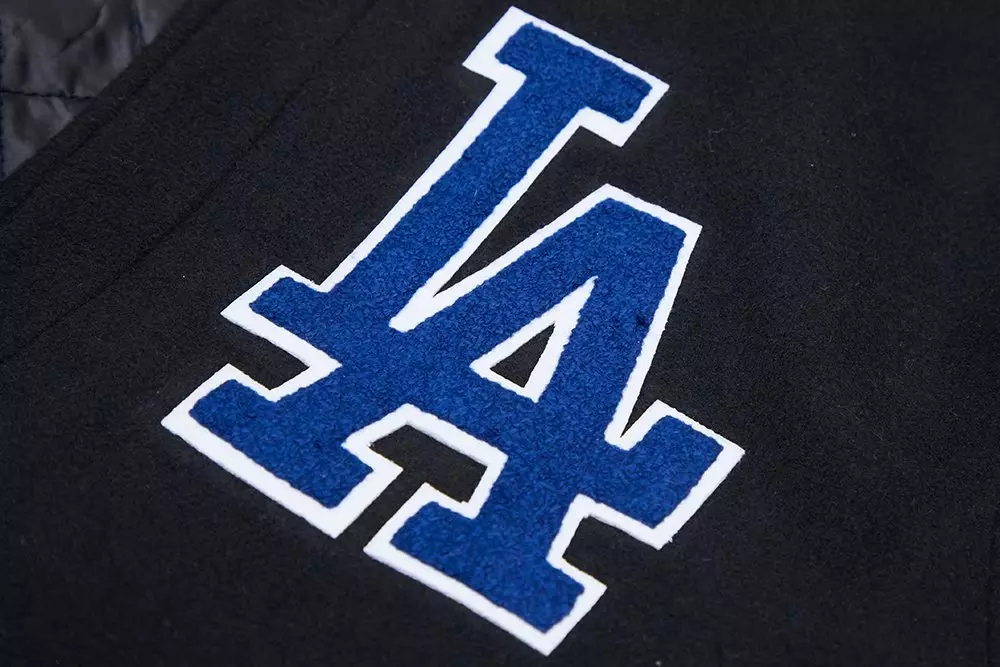 Pro Standard Men's Los Angeles Dodgers Classic Wool Varsity Jacket - Black - BLACK