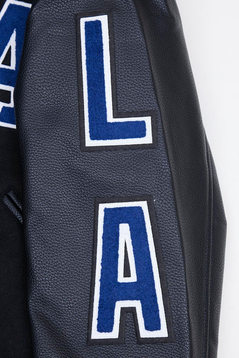 Pro Standard Men's Los Angeles Dodgers Classic Wool Varsity Jacket -Black - BLACK Thumbnail View 6