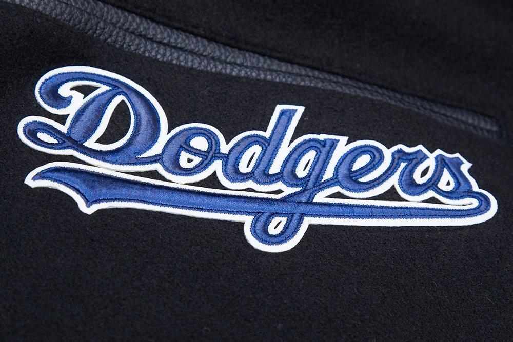 Pro Standard Men's Los Angeles Dodgers Classic Wool Varsity Jacket -Black - BLACK Thumbnail View 8