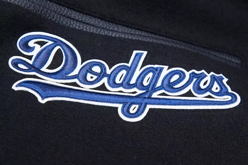 Pro Standard Men's Los Angeles Dodgers Classic Wool Varsity Jacket -Black - BLACK
