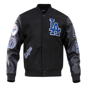 Pro Standard Men's Los Angeles Dodgers Classic Wool Varsity Jacket -Black