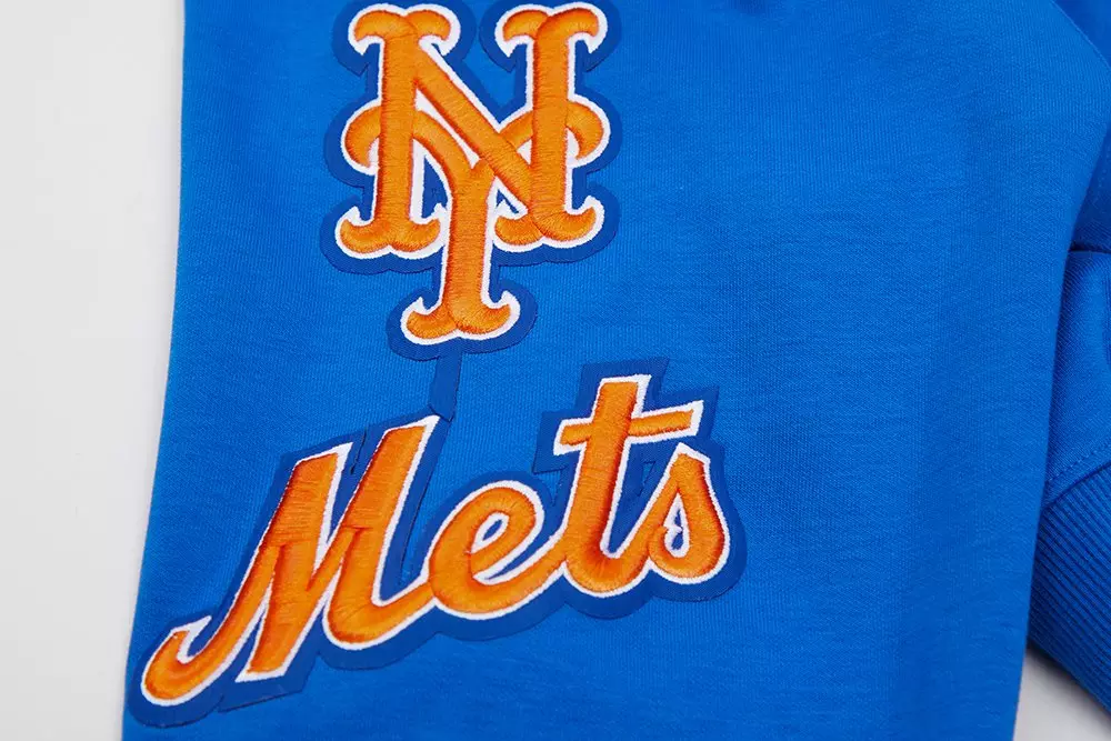 Pro Standard Men's New York Mets Classic Chenille DK PO Hoodie -Royal Blue - ROYAL BLUE