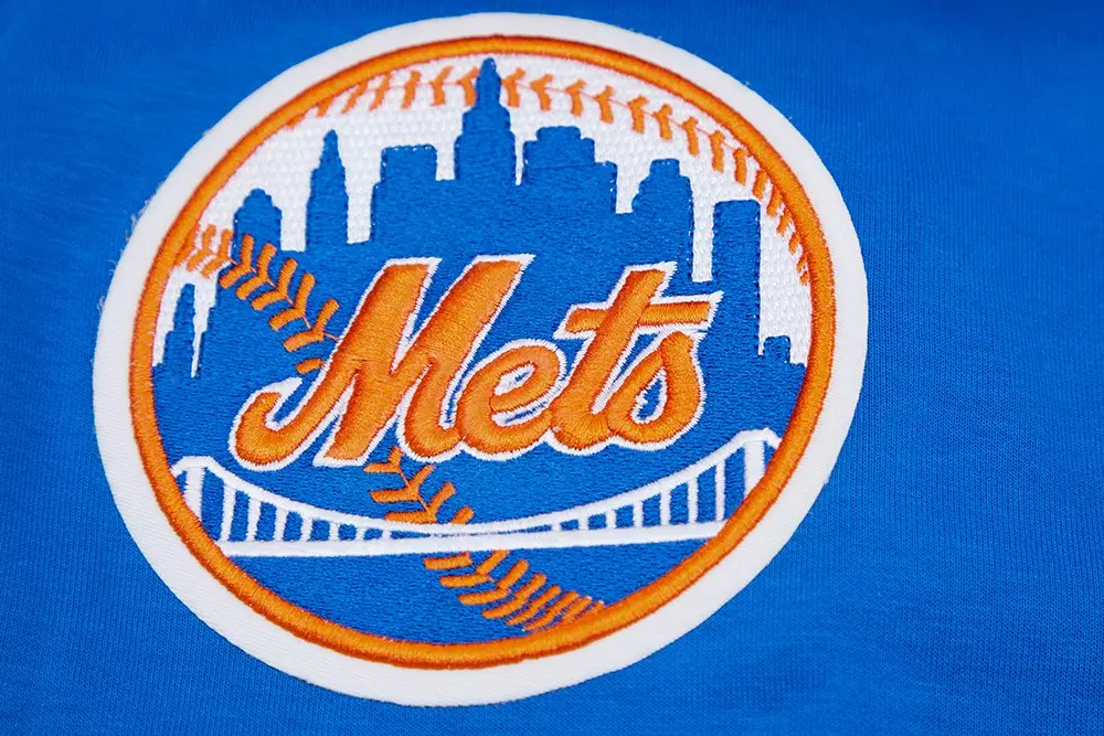 Pro Standard Men's New York Mets Classic Chenille DK PO Hoodie -Royal Blue - ROYAL BLUE