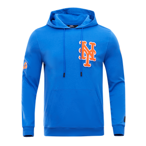 Pro Standard Men's New York Mets Classic Chenille DK PO Hoodie -Royal Blue