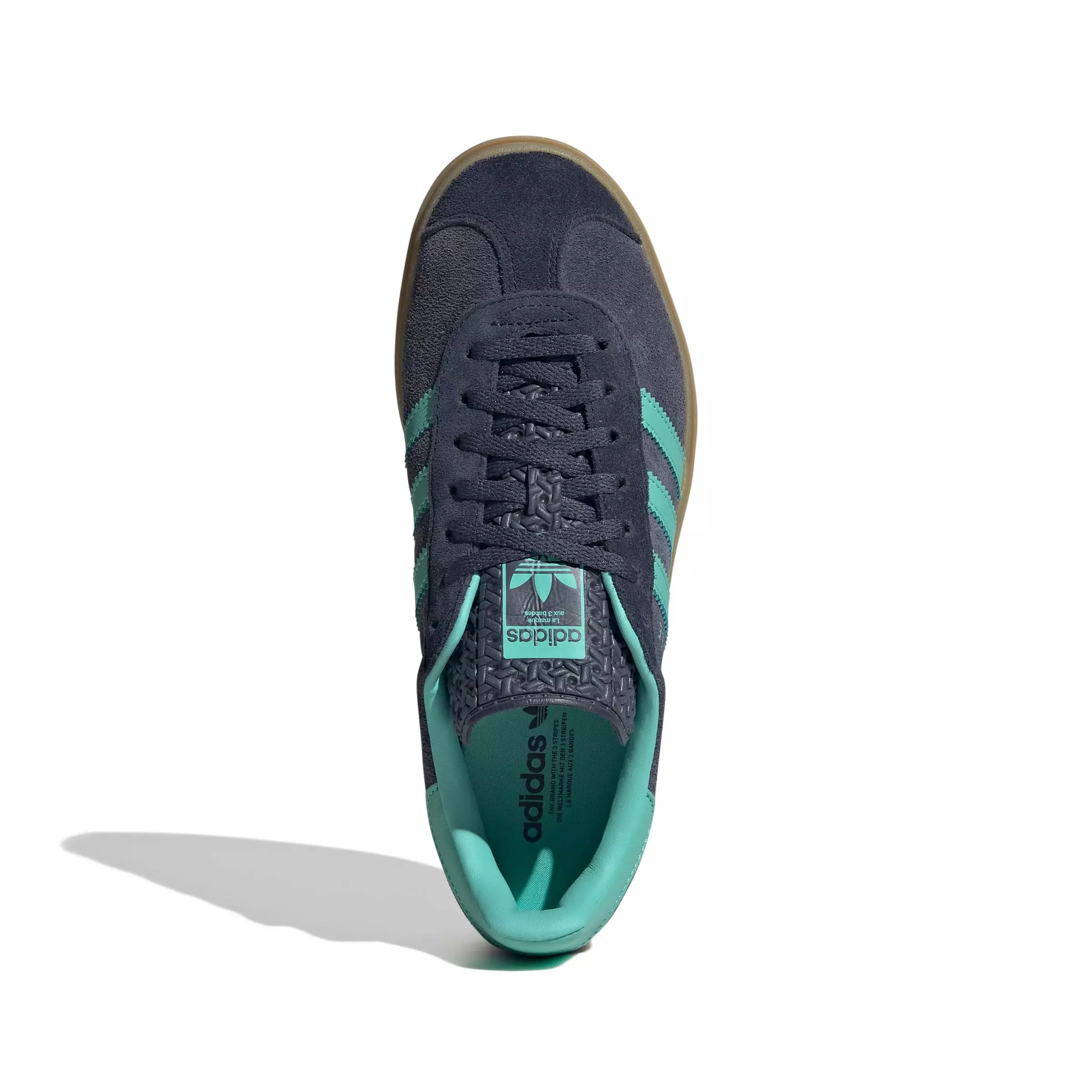 adidas Originals Gazelle Bold "Shadow Navy/Acid Mint/Legend Ink" Women's Shoe - NAVY/MINT/INK