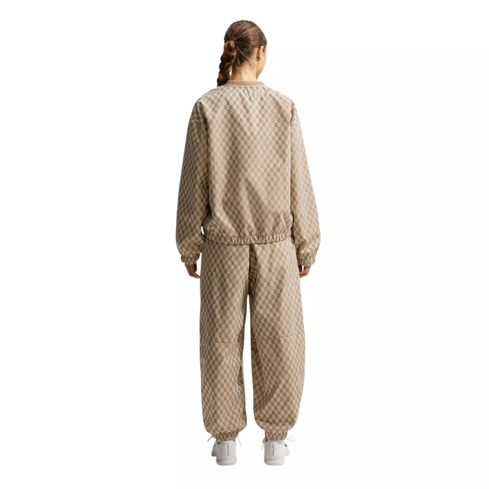 Nike Women's Court Collection Mid-Rise Loose Jacquard Tennis Pants - Beige - BEIGE