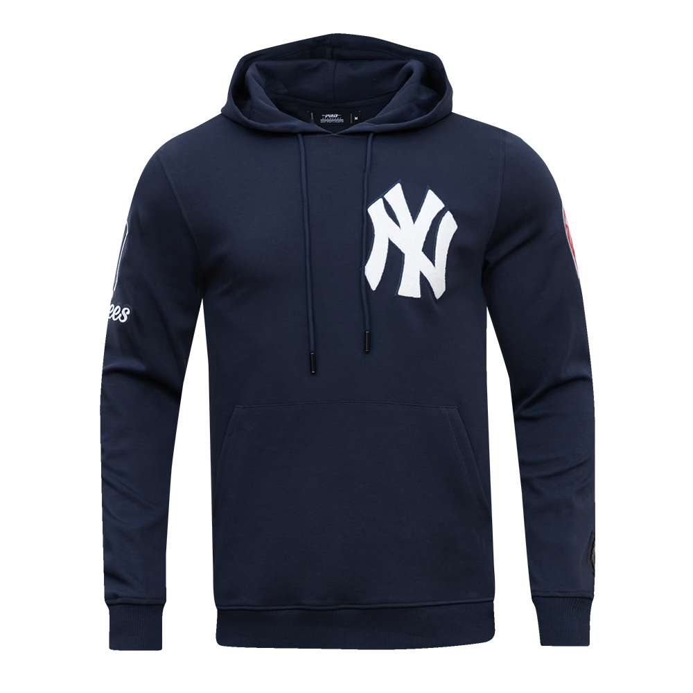 Pro Standard Men's New York Yankees Classic Chenille DK PO Hoodie -Navy - NAVY Thumbnail View 1