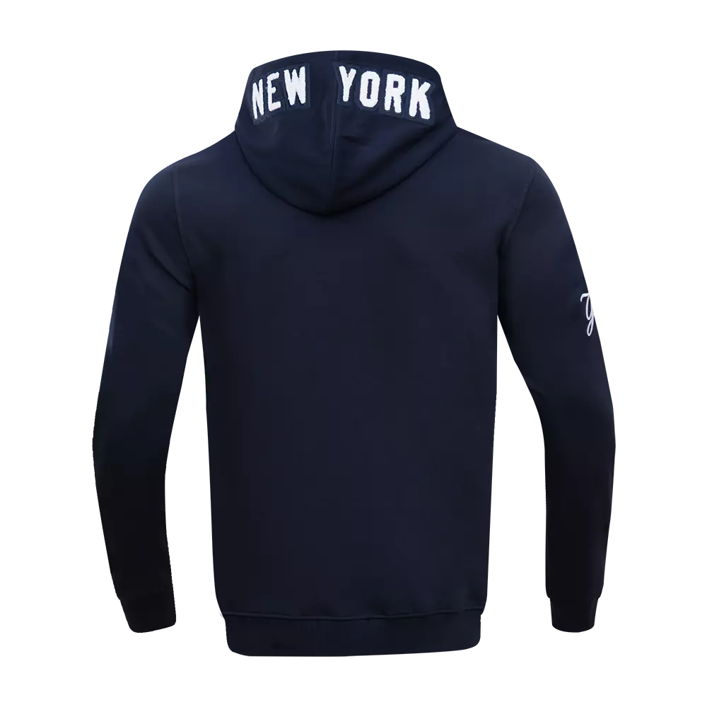 Pro Standard Men's New York Yankees Classic Chenille DK PO Hoodie -Navy - NAVY