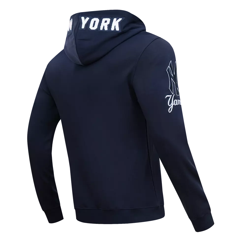 Pro Standard Men's New York Yankees Classic Chenille DK PO Hoodie -Navy - NAVY