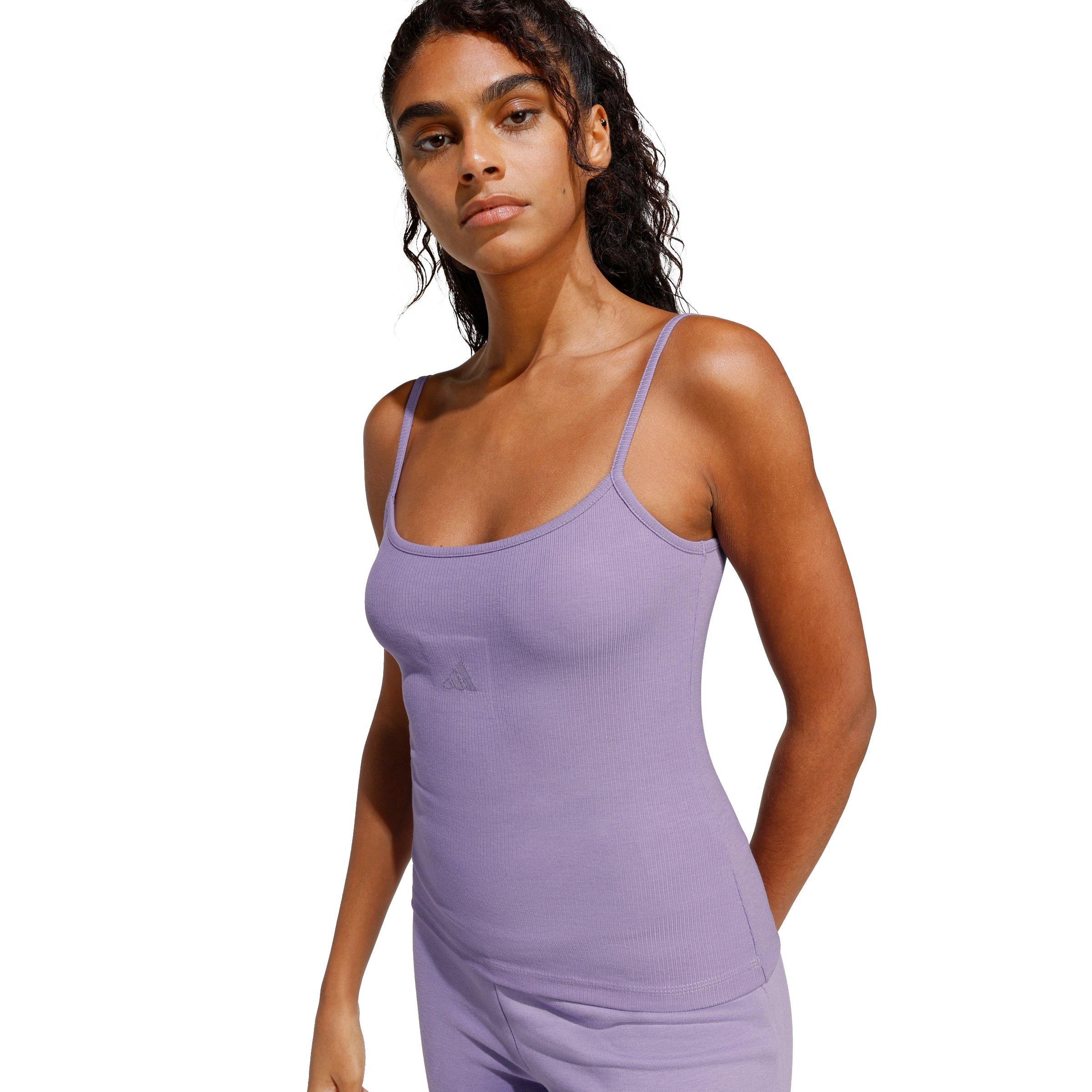 adidas Women's Seasonal Essentials Rib Top - Lilac - LILAC Thumbnail View 3